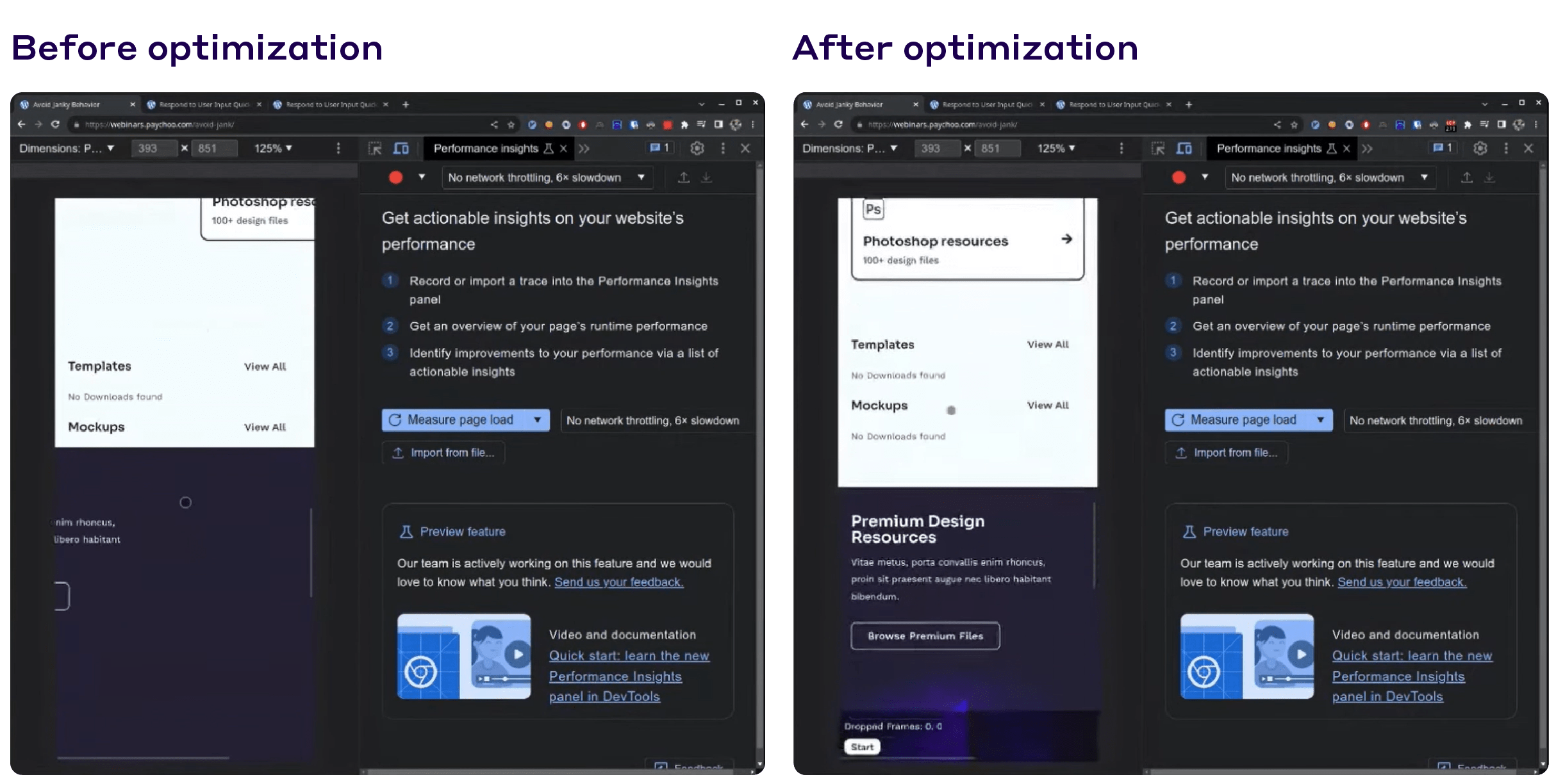 Cumulative Layout Shift Optimization Demonstration