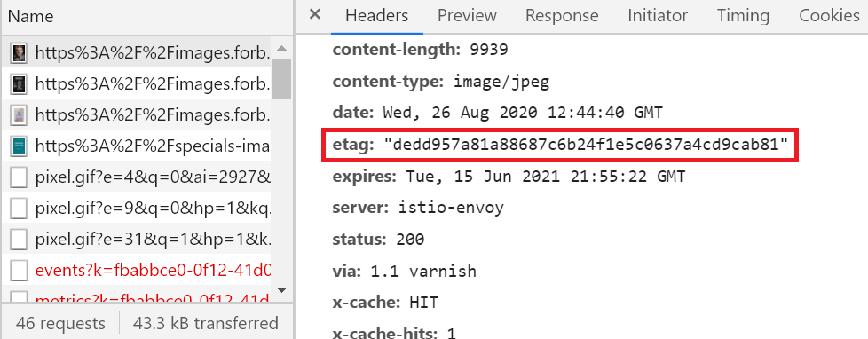 Caching Etag
