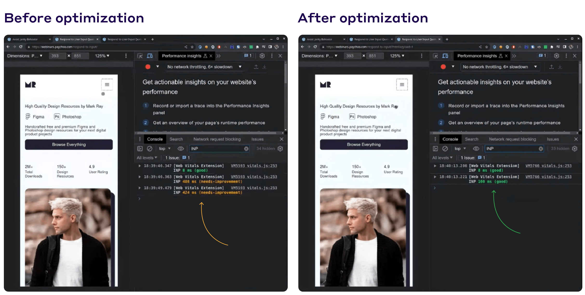 Interaction to Next Paint Optimization Demonstration