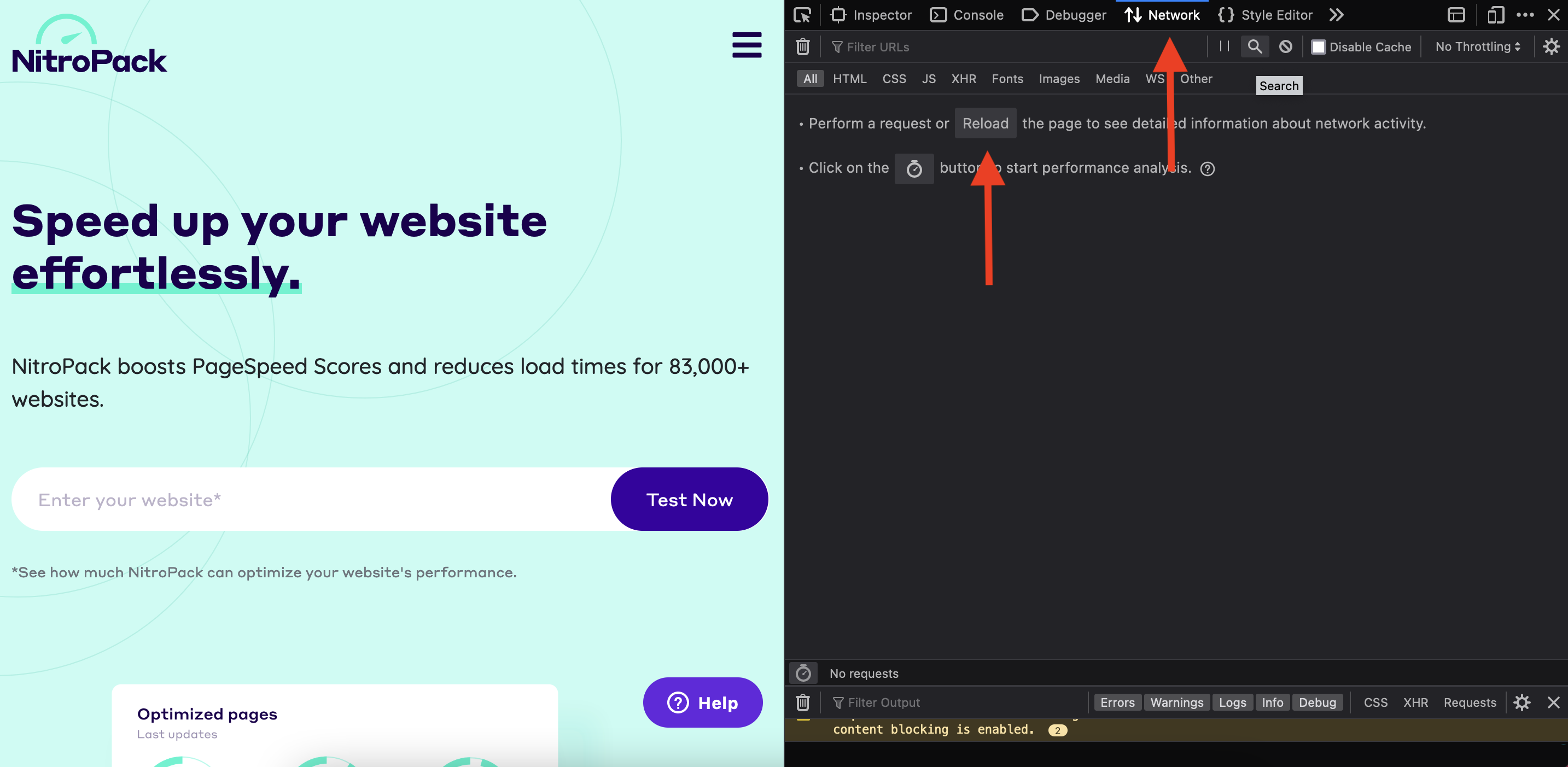 Network Tab in DevTools