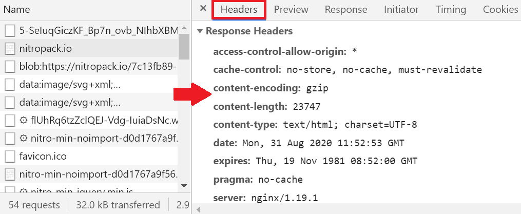 Response Headers