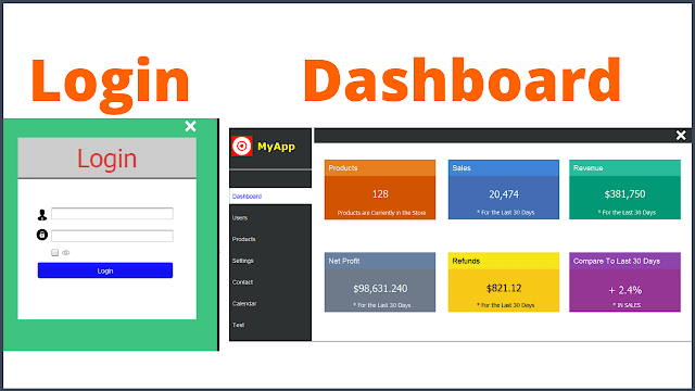 Design Login And Dashboard Form In Java